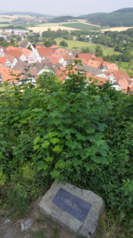 Der „Grafenblick“ am Westhang unterhalb der Burg Schwalenberg bietet einen wunderbaren Blick über das Malerstädtchen Schwalenberg.